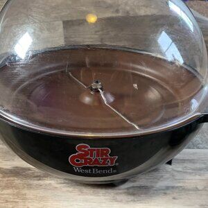 West Bend Stir Crazy 6 Quart Electric Popcorn Maker Corn Popper - 82306 - BLACK